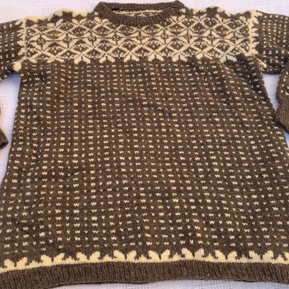 Unbranded Men's Brown and Black Jumper